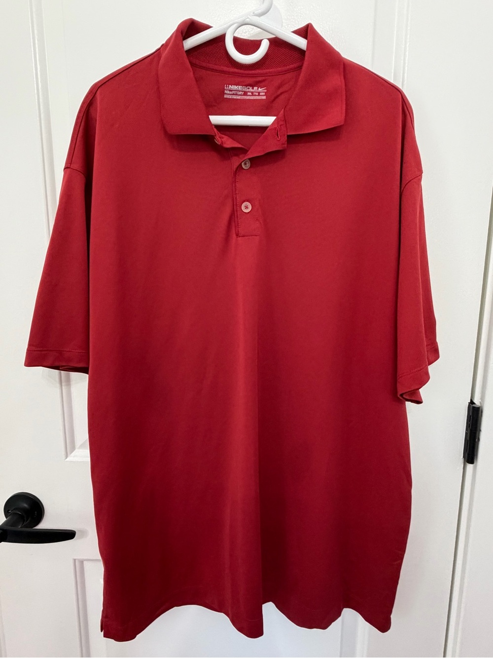 Nike Golf Dri-FIT Men's Short Sleeve Polo Shirt Burgundy Red Size XXL
